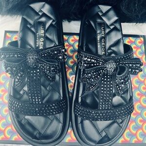 Kurt Geiger/Women's Orson Crustal Drench Bow Platform Sandals